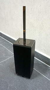 Gessi Rettangolo WC-Bürstengarnitur 20844 Schwarz XL, Behälter schwarz; 20844099 