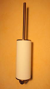 Gessi316 WC-Bürstengarnitur Standversion Metall schwarz Gebürstet PVD/weiß; Toilettenbürste 54743707 