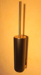 Gessi316 WC-Bürstengarnitur Standversion Warm Bronze Gebürstet PVD/schwarz; Toilettenbürste 54744726 