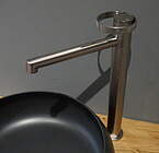 Gessi Anello Waschtischarmatur hohe Version Warm Bronze PVD mit Ablaufgarnitur; Mischbatterie 63305735 