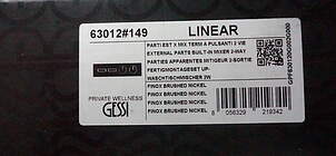 Gessi HI-​FI Linear Fertigmontageset 63018 Messing PVD für Thermostat mit …