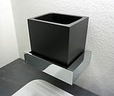 Gessi Rettangolo Glashalter 20808 Schwarz XL mit Becher schwarz; 20808099